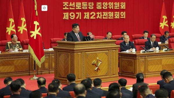 朝鮮勞動黨九屆二中全會強調加強核武 - 俄羅斯衛星通訊社