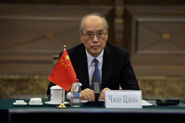 俄罗斯联邦最高法院院长克拉斯诺夫和中华人民共和国最高人民法院院长张军举行会谈 俄罗斯联邦最高法院院长克拉斯诺夫和中华人民共和国最高人民法院院长张军举行会谈 - 俄罗斯卫星通讯社