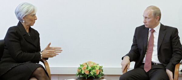 弗拉基米爾•普京和克里斯蒂娜•拉加德 - 俄羅斯衛星通訊社