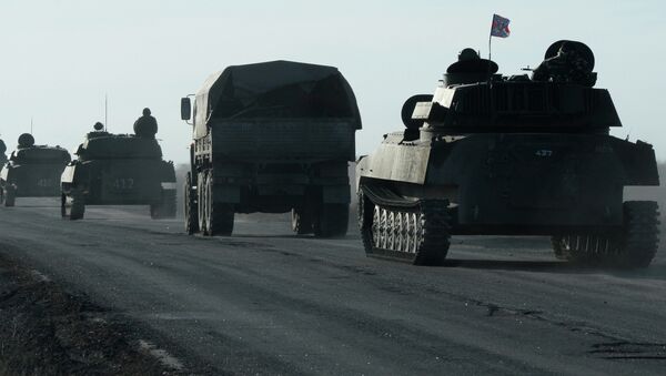 頓涅茨克與盧甘斯克共和國民兵在歐安組織觀察員監督下完成武器撤出 - 俄羅斯衛星通訊社