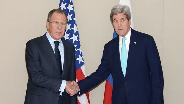 Russian Foreign Minister Sergei Lavrov and US Secretary of State John Kerry - 俄羅斯衛星通訊社