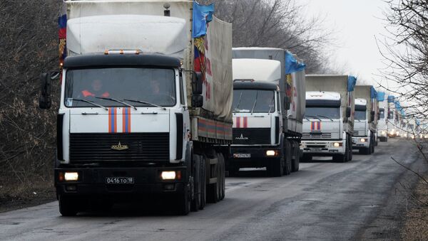 俄紧急情况部将向顿巴斯派出新一支人道主义车队 - 俄罗斯卫星通讯社