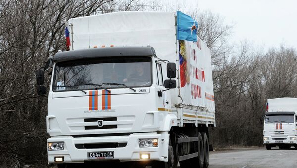 俄紧急情况部人道物资车队将于4月13日驶向顿巴斯 - 俄罗斯卫星通讯社