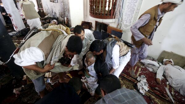 “伊斯蘭國”武裝分子宣稱對也門清真寺爆炸負責 爆炸已致150人死亡，至少345人受傷 - 俄羅斯衛星通訊社