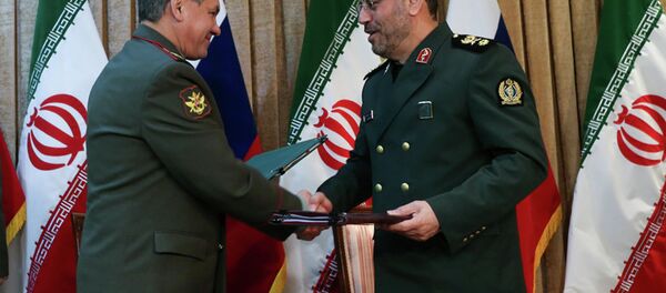 俄罗斯国防部长谢尔盖•绍伊古和伊朗国防部长侯赛因•达赫甘 - 俄罗斯卫星通讯社