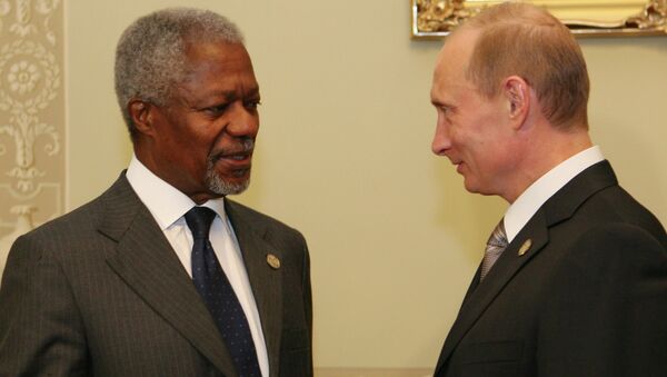 普京将与安南率领的“国际元老集团”代表团举行会晤 - 俄罗斯卫星通讯社