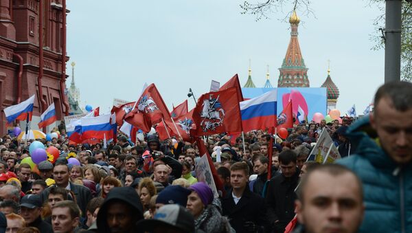 俄羅斯工會聯合會在莫斯科紅場遊行慶祝五一勞動節 - 俄羅斯衛星通訊社
