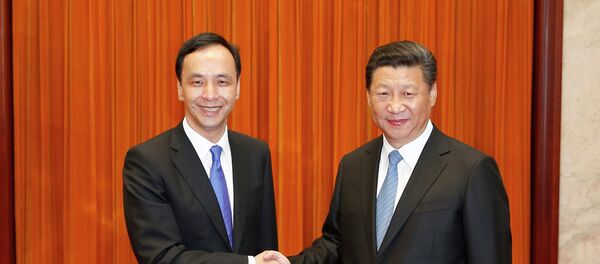 習近平在北京人民大會堂會見中國國民黨主席朱立倫一行 習近平在北京人民大會堂會見中國國民黨主席朱立倫一行 - 俄羅斯衛星通訊社