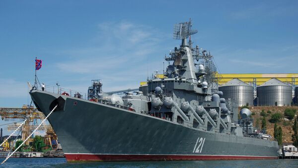俄黑海艦隊旗艦赴地中海參加俄中海上軍演 - 俄羅斯衛星通訊社