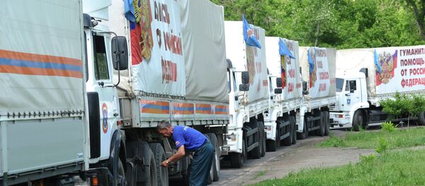 俄紧急情况部将为顿巴斯组建第29支人道车队 - 俄罗斯卫星通讯社