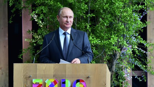 普京抵达米兰将出席世博会与意总理举行会谈 - 俄罗斯卫星通讯社