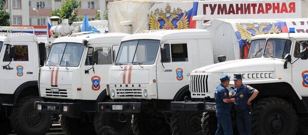 俄紧急情况部车队已将人道援助物资送抵顿巴斯 - 俄罗斯卫星通讯社