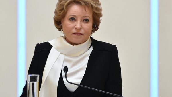 俄联邦委员会主席瓦莲京娜·马特维延科 - 俄罗斯卫星通讯社