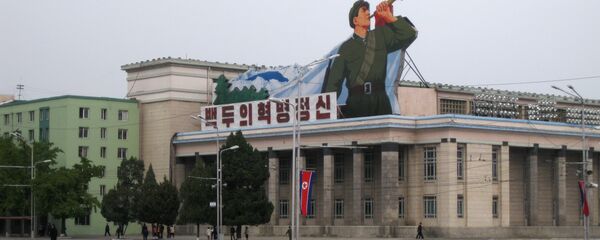 朝鲜，平壤 - 俄罗斯卫星通讯社
