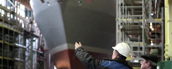 Спуск на воду поисково-спасательного судна Игорь Белоусов - 俄羅斯衛星通訊社