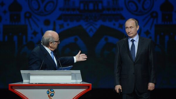 普京：在俄舉辦2018年世界杯會提高足球在該國的普及性 - 俄羅斯衛星通訊社