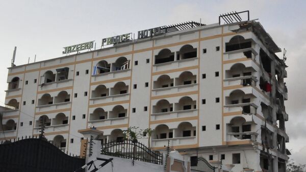 the damaged Jazeera Palace hotel - 俄罗斯卫星通讯社