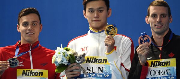 中国选手孙杨赢得400米自由泳金牌 - 俄罗斯卫星通讯社