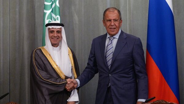 俄國外長拉夫羅夫與沙特外交大臣阿德爾•朱拜爾 - 俄羅斯衛星通訊社