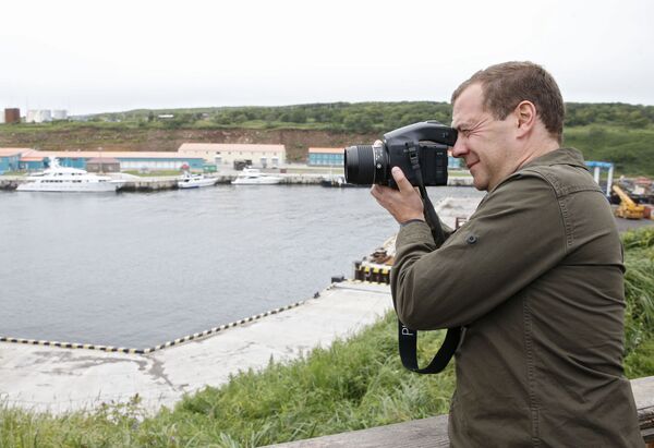 梅德韦杰夫在自己在远东联邦区的工作之旅中访问了千岛群岛中的择捉岛。 - 俄罗斯卫星通讯社