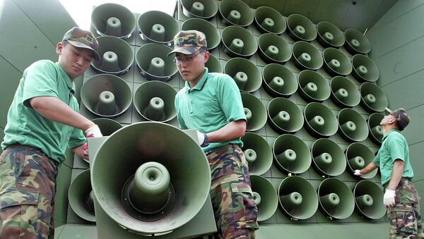 韓國通過揚聲器在朝韓邊境通報逃往韓國的朝鮮士兵消息 - 俄羅斯衛星通訊社