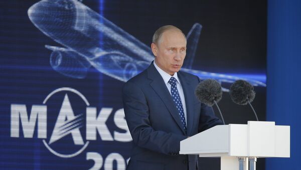 普京： 2015莫斯科國際航展一如既往會是尋找新夥伴的有效平台 - 俄羅斯衛星通訊社