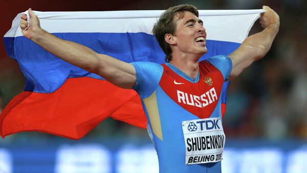 舒本科夫在北京為俄羅斯奪首金，取得田徑世錦賽男子110米欄金牌 - 俄羅斯衛星通訊社