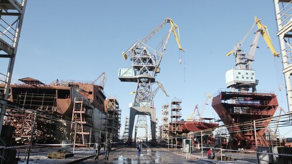 俄黑海艦隊新型“馬卡羅夫海軍上將”號護衛艦下水 - 俄羅斯衛星通訊社