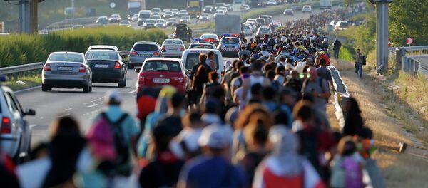 匈牙利12日同次抵达的难民数量再创纪录 匈牙利12日同次抵达的难民数量再创纪录 - 俄罗斯卫星通讯社