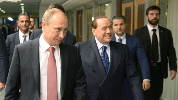 俄罗斯总统普京和意大利前总理贝卢斯科尼 - 俄罗斯卫星通讯社