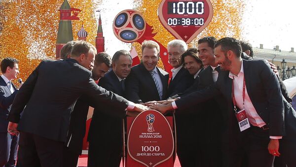 2018世界杯倒計時鐘在莫斯科啓動 - 俄羅斯衛星通訊社