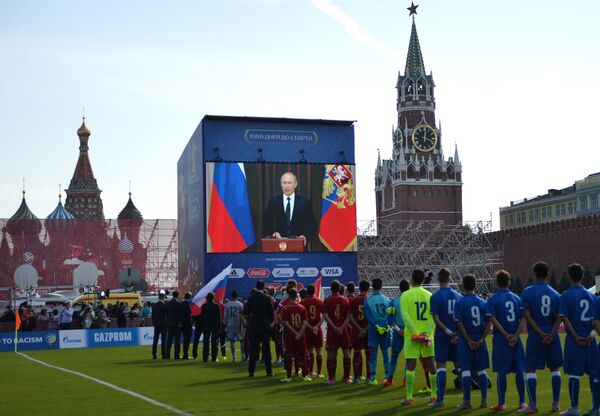 2018世界杯倒計時鐘在莫斯科啓動 - 俄羅斯衛星通訊社