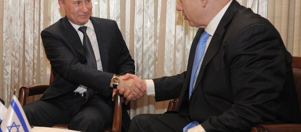 俄罗斯总统弗拉基米尔·普京和以色列总理本雅明·内塔尼亚胡 - 俄罗斯卫星通讯社