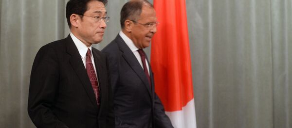 日本外相岸田文雄與俄羅斯外長拉夫羅夫 日本外相岸田文雄與俄羅斯外長拉夫羅夫 - 俄羅斯衛星通訊社