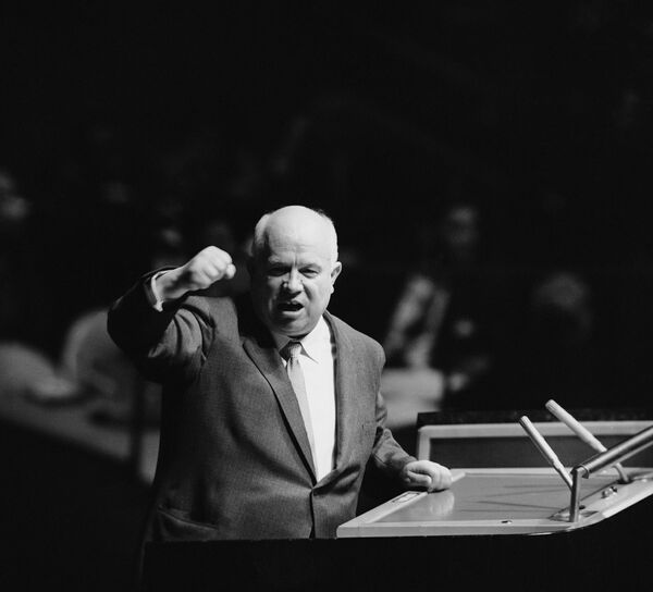 1960年10月13日赫鲁晓夫在在联合国大会上进行发言 - 俄罗斯卫星通讯社