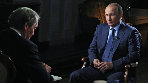 Президент РФ В.Путин дал интервью американскому журналисту для телеканалов CBS и PBS - 俄羅斯衛星通訊社