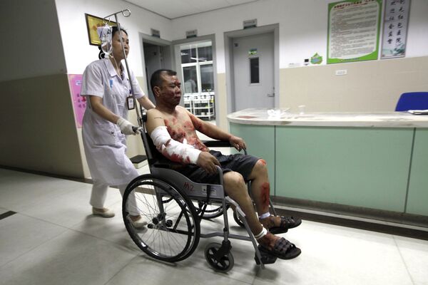 中國南部廣西壯族自治區柳城縣爆炸案中的傷者 - 俄羅斯衛星通訊社