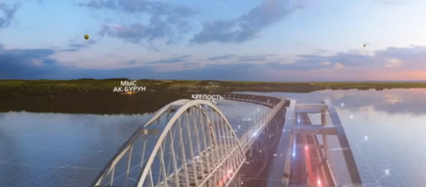 刻赤海峽通往克里米亞的橋梁 - 俄羅斯衛星通訊社