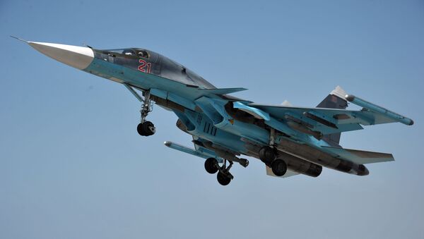 俄蘇-34轟炸機炸毀敘霍姆斯省“勝利陣線”一指揮所 - 俄羅斯衛星通訊社