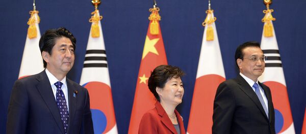 中日韩三年来的首次最高水平会面已经开始 中日韩三年来的首次最高水平会面已经开始 - 俄罗斯卫星通讯社