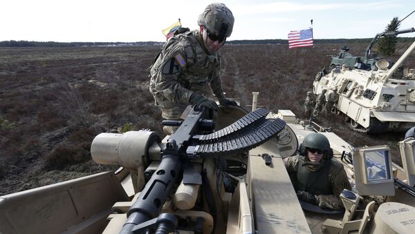 Солдаты американской армии на военных учениях в Литве  - 俄罗斯卫星通讯社