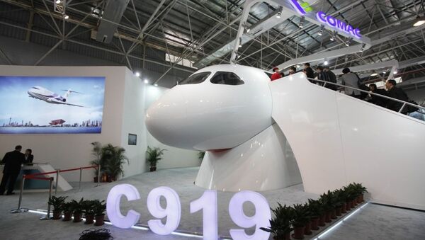 媒体：中国首架C919中型客机发动机通过关键性测试 - 俄罗斯卫星通讯社