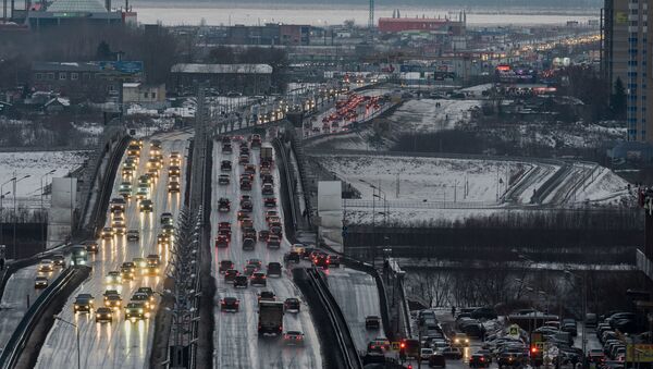 Мост 60-летия Победы в городе Омске - 俄罗斯卫星通讯社