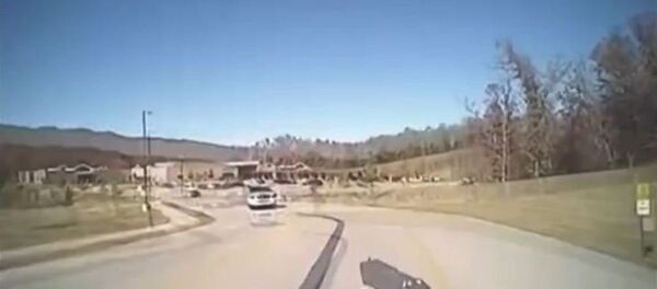 在美國的偷車賊在飆車之後撞上警察 - 俄羅斯衛星通訊社