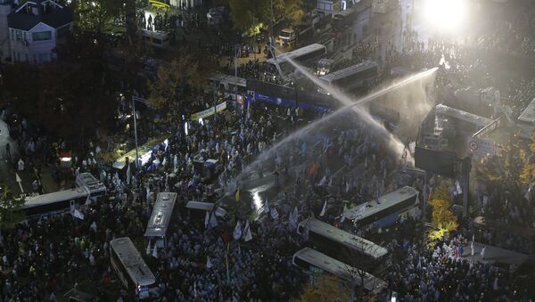 近30人在韩国的反政府示威游行中受伤 - 俄罗斯卫星通讯社