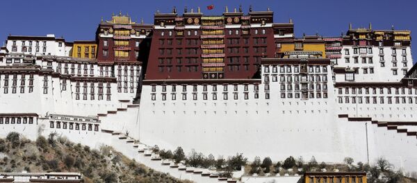 西藏警察在拉薩的布達拉宮前 - 俄羅斯衛星通訊社