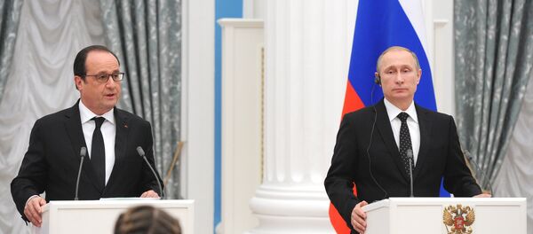 Президент РФ В.Путин встретился с президентом Франции Франсуа Олландом - 俄羅斯衛星通訊社