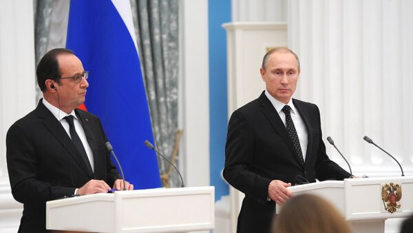 Президент РФ В.Путин встретился с президентом Франции Франсуа Олландом - 俄羅斯衛星通訊社