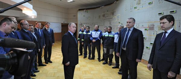 Рабочая поездка президента РФ В.Путина в Крымский федеральный округ - 俄羅斯衛星通訊社