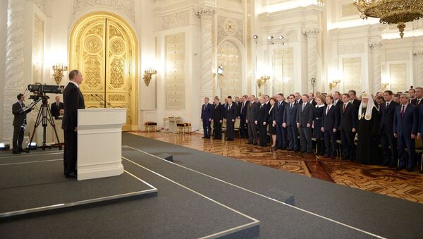 俄羅斯總統普京在克里姆林宮向聯邦議會發表年度國情咨文 - 俄羅斯衛星通訊社